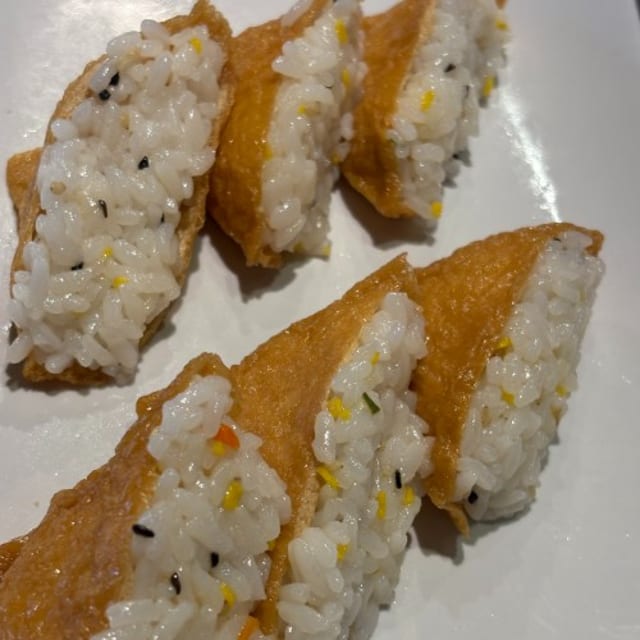 Tofu Skin Wrapped Seasoned Rice.